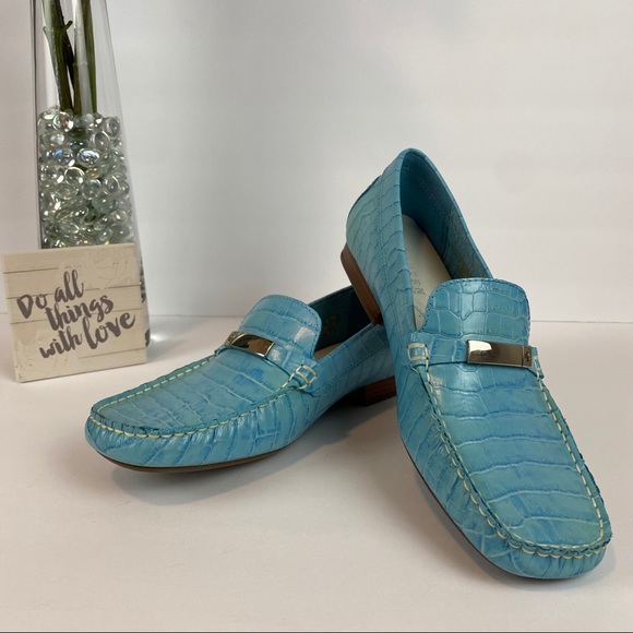 baby blue loafers